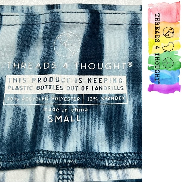 NWT THREADS 4 THOUGHT Cropped Tie Dye Mesh Leggings! - Picture 6 of 7